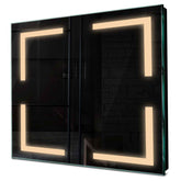 Specchio LED Quadrato | Controllo tramite interruttore a muro | Luce bianca calda - Reyze Serie Salono Modello 2